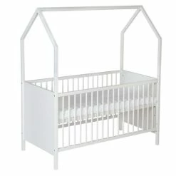 Brand new ⭐ Schardt Kombi-Kinderbett Hausbett Venice Buche teilmassiv, lackiert 70 x 140 cm - Weiß 💯