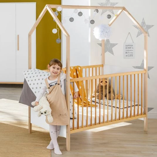 Cheapest 😀 Schardt Kombi-Kinderbett Hausbett Venice Buche teilmassiv, unbeandelt 70 x 140 cm - Natur Weiß ❤️ 2 Cheapest 😀 Schardt Kombi-Kinderbett Hausbett Venice Buche teilmassiv, unbeandelt 70 x 140 cm - Natur Weiß ❤️ - Image 2
