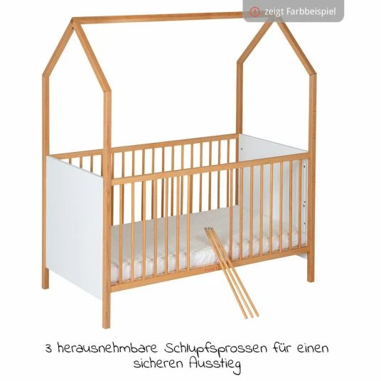 Cheapest 😀 Schardt Kombi-Kinderbett Hausbett Venice Buche teilmassiv, unbeandelt 70 x 140 cm - Natur Weiß ❤️ 5 Cheapest 😀 Schardt Kombi-Kinderbett Hausbett Venice Buche teilmassiv, unbeandelt 70 x 140 cm - Natur Weiß ❤️ - Image 5