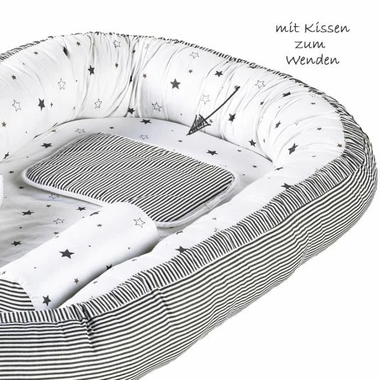 Deals β€οΈ Schardt Cuddly nests incl. positioning pillow and pillow Exclusive 90 x 50 - Starlet - Grey π₯ 2 Deals β€οΈ Schardt Cuddly nests incl. positioning pillow and pillow Exclusive 90 x 50 - Starlet - Grey π₯ - Image 2