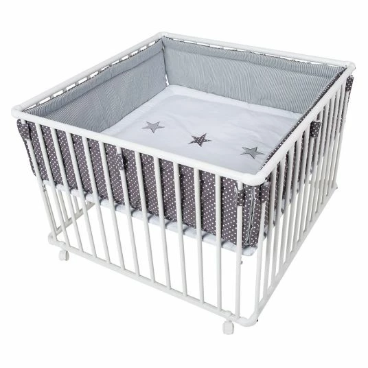 Promo π Schardt Playpen Basic White incl. insert 100 x 100 - Star - Grey π 1 Promo π Schardt Playpen Basic White incl. insert 100 x 100 - Star - Grey π