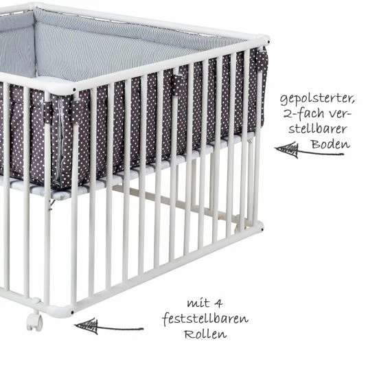 Promo π Schardt Playpen Basic White incl. insert 100 x 100 - Star - Grey π 3 Promo π Schardt Playpen Basic White incl. insert 100 x 100 - Star - Grey π - Image 3