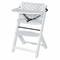 Flash Sale 🔔 Schardt Domino stair high chair incl. game board and seat reducer - Circle Star - Grey 🔔