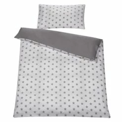 Flash Sale ✔️ Schardt Reversible bed linen 100 x 135 cm - Big Stars Grey 🎁