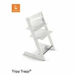 Deals 🔥 Stokke Mitwachsender Treppenhochstuhl Tripp Trapp® Buchenholz lackiert - White / Weiss 👏