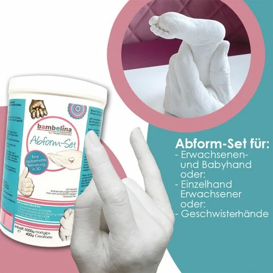 Budget 😉 Tausendschön Abform-Set - Gipsabdruck Babyhand & Erwachsenenhand ⭐ 2 Budget 😉 Tausendschön Abform-Set - Gipsabdruck Babyhand & Erwachsenenhand ⭐ - Image 2