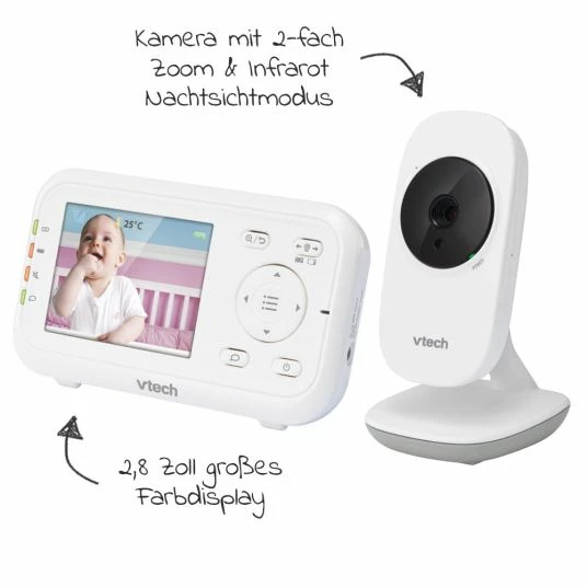 Promo ✔️ Vtech Video-Babyphone Babymonitor VM3255 - 2,8 Zoll 👍 2 Promo ✔️ Vtech Video-Babyphone Babymonitor VM3255 - 2,8 Zoll 👍 - Image 2