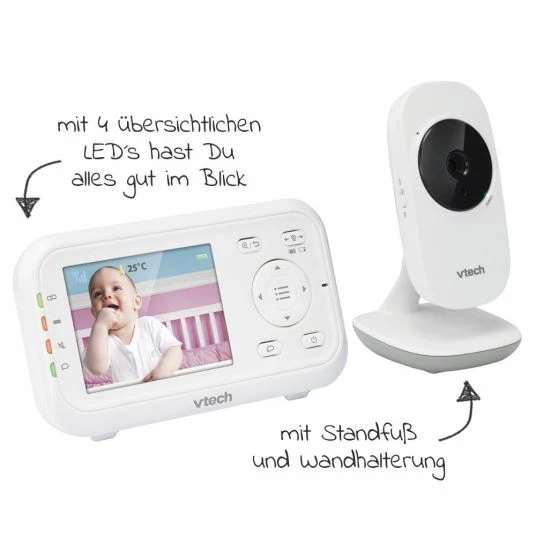 Promo ✔️ Vtech Video-Babyphone Babymonitor VM3255 - 2,8 Zoll 👍 3 Promo ✔️ Vtech Video-Babyphone Babymonitor VM3255 - 2,8 Zoll 👍 - Image 3